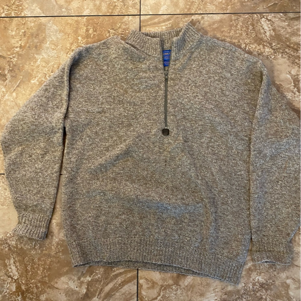 Pendleton 1/4 zip Wool beige sweater XL
